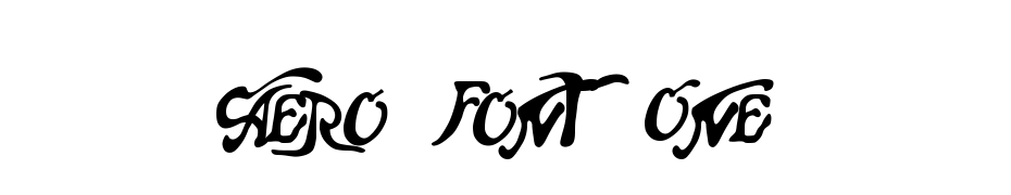 Aero Font One Yazı tipi ücretsiz indir